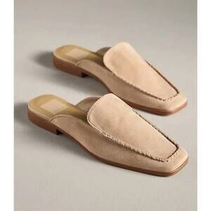 NEW DOLCE VITA women's bradly suede leather mules in warm brown